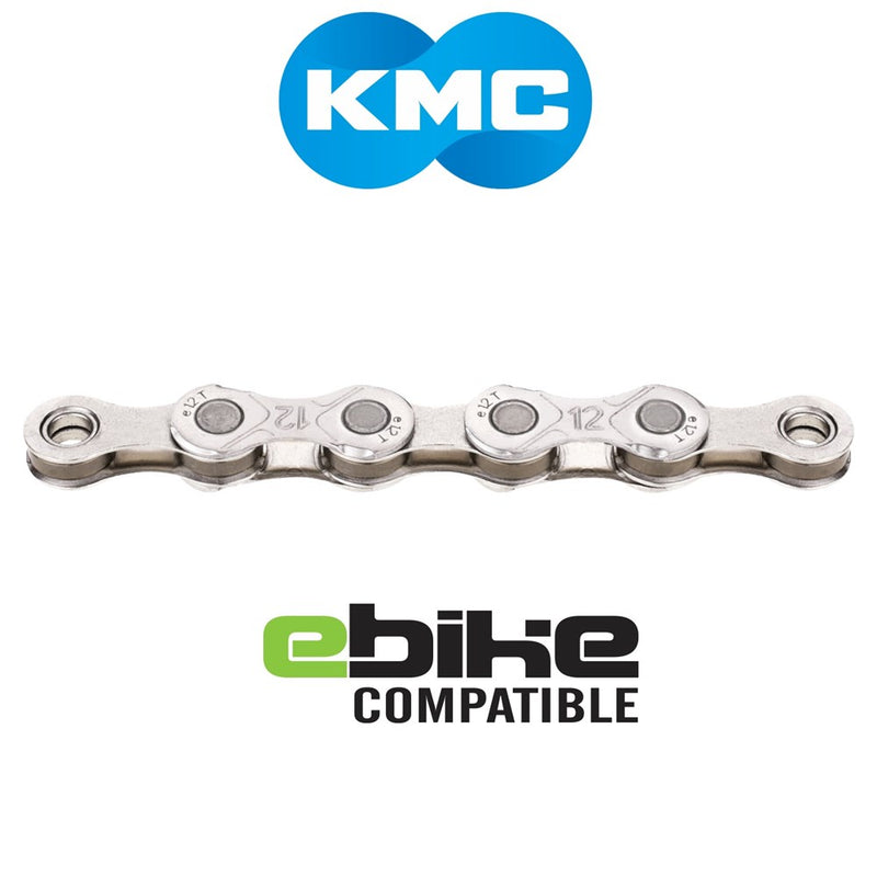Load image into Gallery viewer, KMC Chain - E12 - 12spd - E Bike - Silver/ Silver
