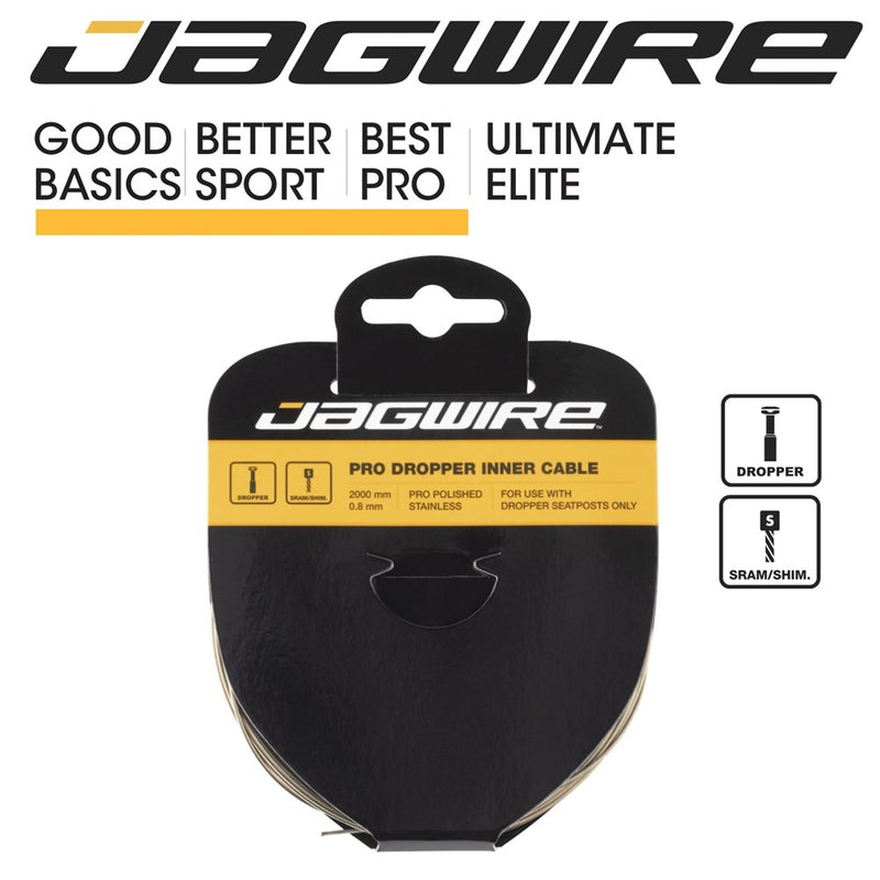Load image into Gallery viewer, JAGWIRE PRO DROPPER KIT INNER CABLE 0.8MM POLISHED STAINLESS
