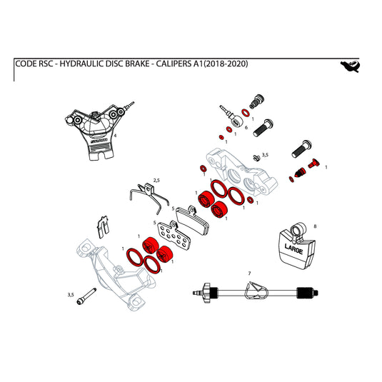 SRAM Code R/RSC Piston Kit