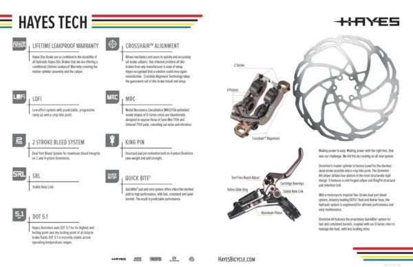 Hayes Brake Set - Dominion A4 - Limited Edition Purple Haze (Front + Rear) - Image 6