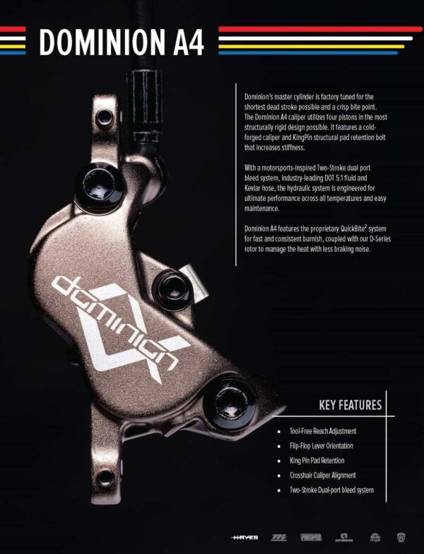 Hayes Brake Set - Dominion A4 - Limited Edition Purple Haze (Front + Rear) - Image 5